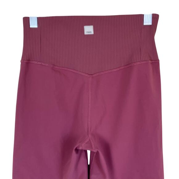 Vuori Sz S Rib Studio Short 6” High Rise Biker Shorts Dusty Mauve Stretchy Soft - Picture 6 of 15